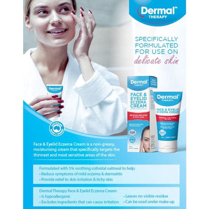 Dermal Therapy Face and Eyelid Eczema Cream 40g For Dry Irritated Itchy Scaly Skin