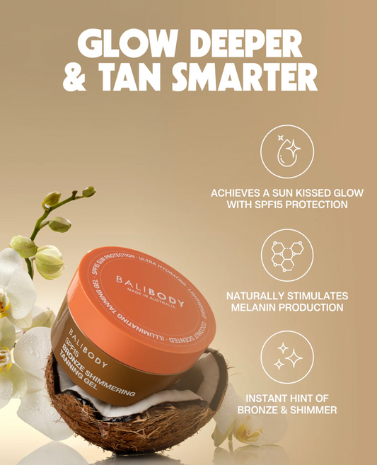 Bali Body Bronze Shimmering Self Tan Tanning Gel SPF15