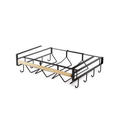 Anko Wire and Wood Undershelf Glass and Mug Rack