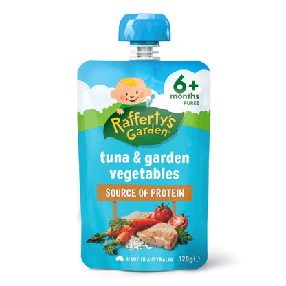 Raffertys Garden 6+ Months Source of Protein Range Baby Food Snack Pouch