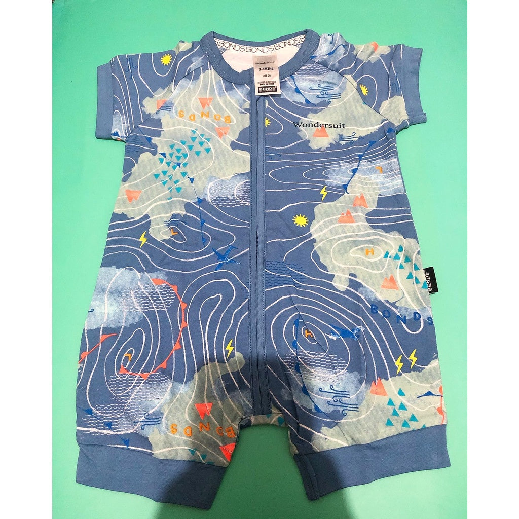 BONDS Original Baby Zip Romper Wondersuit Shirt Sleeve