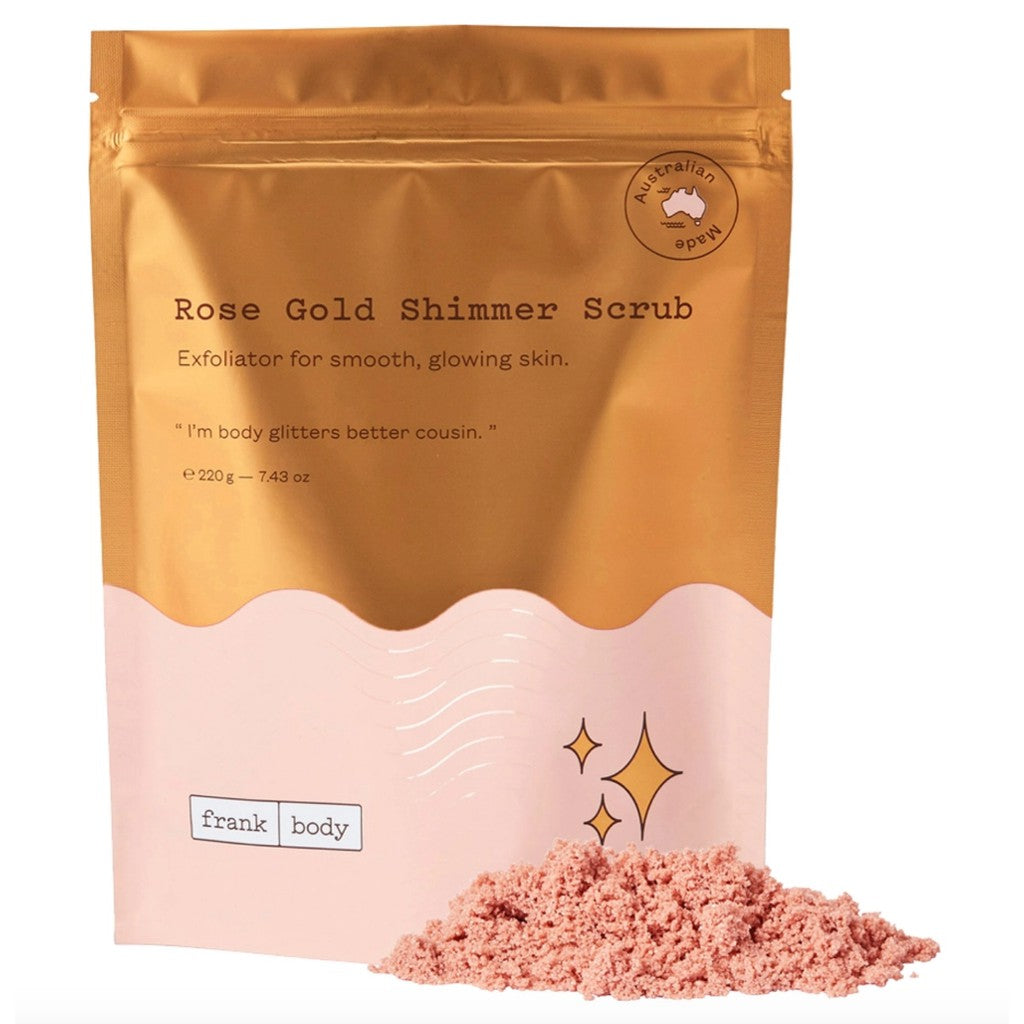 FRANK BODY Rose Gold Shimmer Body Scrub 100g 220g