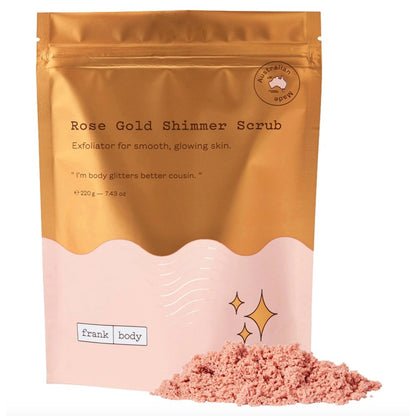 FRANK BODY Rose Gold Shimmer Body Scrub 100g 220g