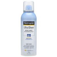 NEUTROGENA Ultra Sheer Body Mist Sunscreen Spray SPF 50+ 140g