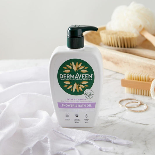 DermaVeen Extra Gentle Hydration Shower & Bath Oil 1 Litre 500ml