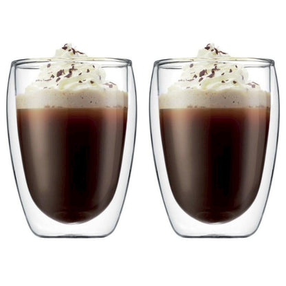 BODUM Pavina Double Wall Thermo Drinking Glasses 350ml .35L Heat Cold Instulation Mug