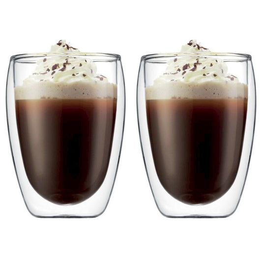 BODUM Pavina Double Wall Thermo Drinking Glasses 350ml .35L Heat Cold Instulation Mug