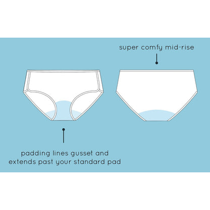 LOVE LUNA Period Brief Wash & Wear - MIDI