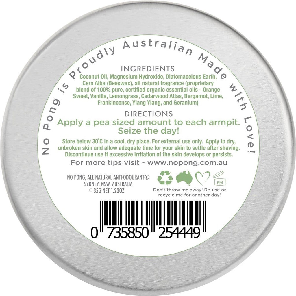 No Pong All-Natural Bi-Carb Free Deodorant Paste Sensitive Skin for Teens Women Men