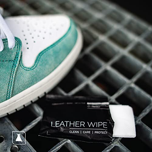 Sneaker LAB Leather Wipes Shoe Cleaner | 12 Individual Wipes Per Pack | 2 in 1 Cleaner & Conditioner