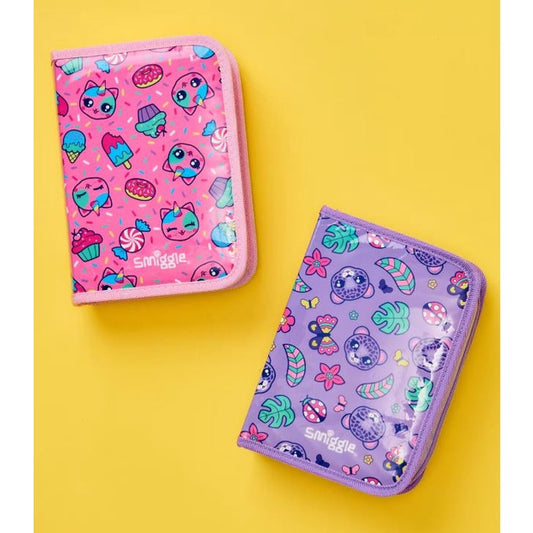 Smiggle Filled In Pencil Case Stationery Gift Pack Colored Pens Markers Eraser Notebook