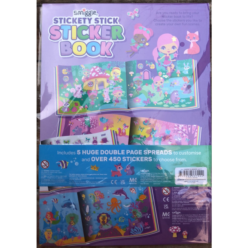 Smiggle Stickety Stick Sticker Activity Book Kids Gift Party Giveaway