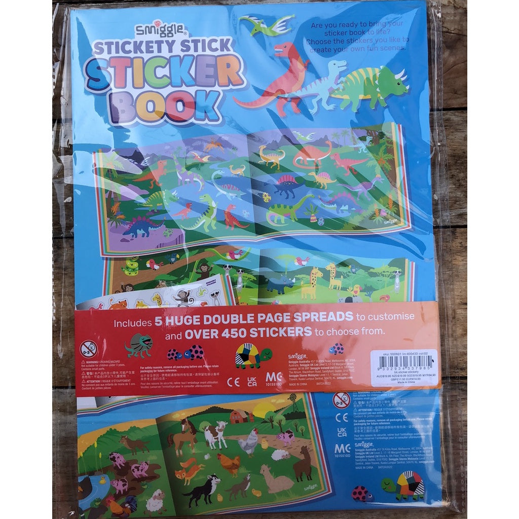 Smiggle Stickety Stick Sticker Activity Book Kids Gift Party Giveaway