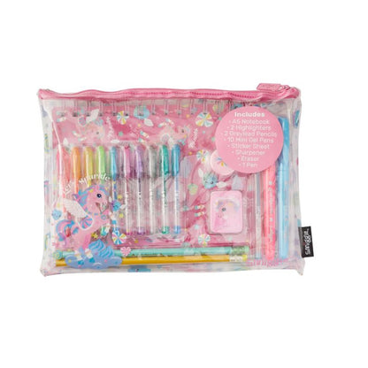 Smiggle Kids Essentials A5 Stationery Gift Pack Notebooks Pens Pencil Case Sticker Eraser