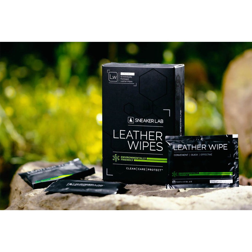 Sneaker LAB Leather Wipes Shoe Cleaner | 12 Individual Wipes Per Pack | 2 in 1 Cleaner & Conditioner
