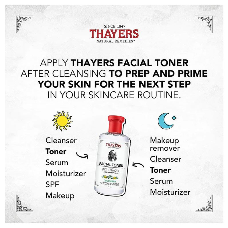 Thayers Witch Hazel Gentle Facial Toner Alcohol Free 12fl.oz/355ml