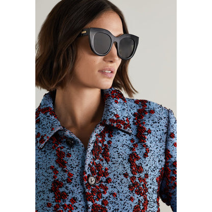 Le Specs Australia Air Heart Sunglasses Black and Tortoise Brown
