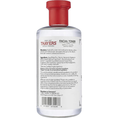 Thayers Witch Hazel Gentle Facial Toner Alcohol Free 12fl.oz/355ml