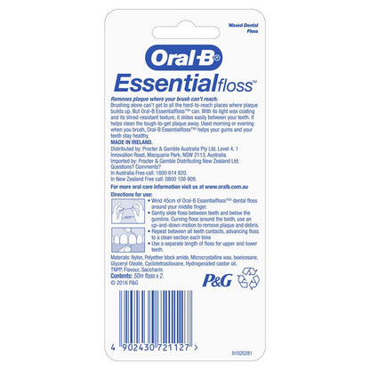 Oral B Essential Floss Twin Pack 2x50m