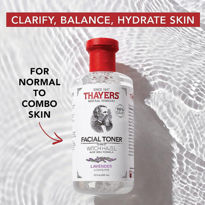 Thayers Witch Hazel Gentle Facial Toner Alcohol Free 12fl.oz/355ml