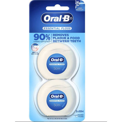 Oral B Essential Floss Twin Pack 2x50m