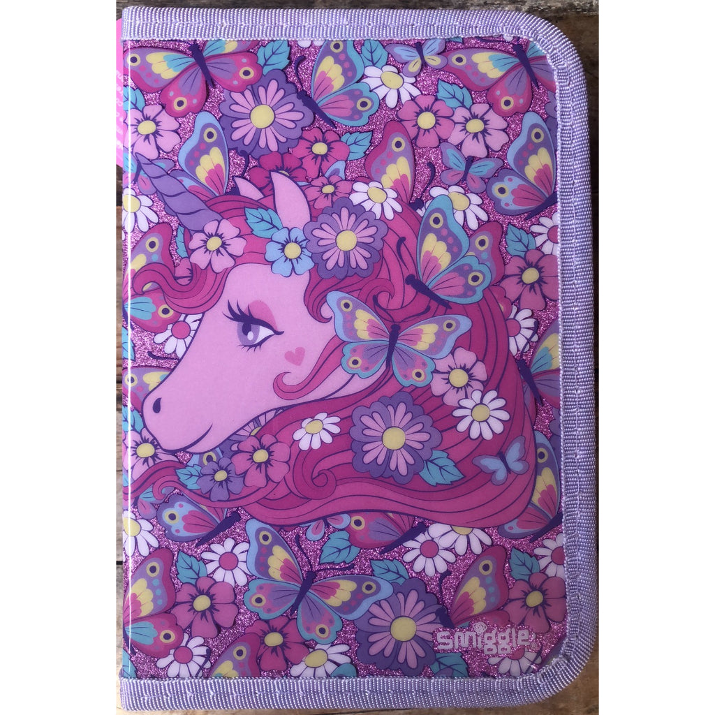 Smiggle Filled In Pencil Case Stationery Gift Pack Colored Pens Markers Eraser Notebook