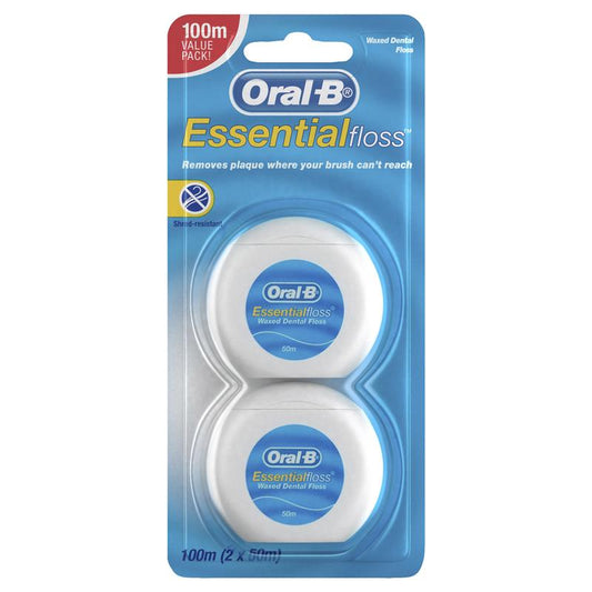 Oral B Essential Floss Twin Pack 2x50m
