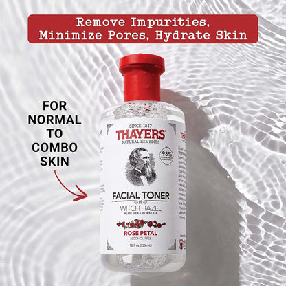 Thayers Witch Hazel Gentle Facial Toner Alcohol Free 12fl.oz/355ml