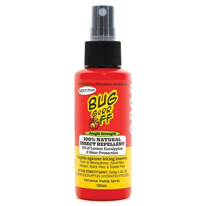 BUG-grrr OFF Jungle Strength Natural Insect Mosquito Repellent Spray Roll-On Kids Adult