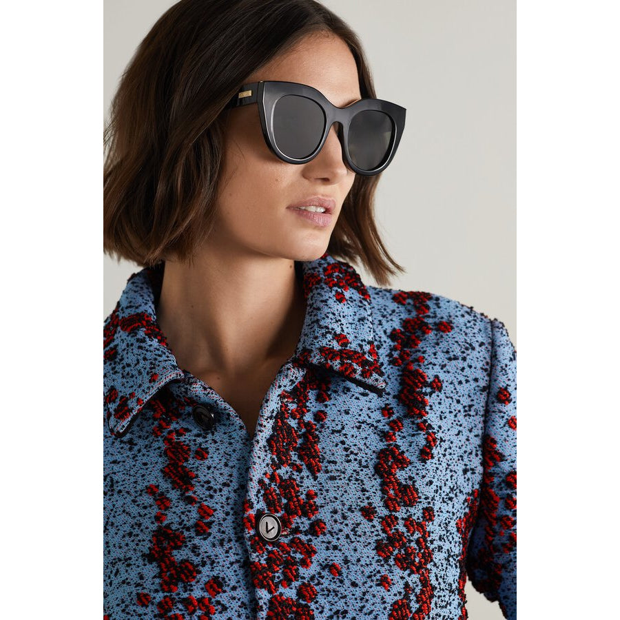 Le Specs Australia Air Heart Sunglasses Black and Tortoise Brown