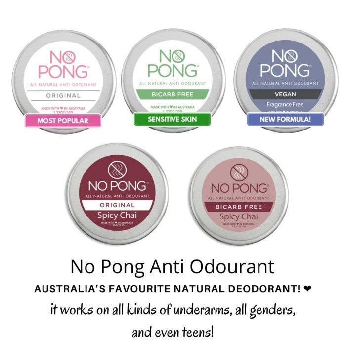 No Pong All Natural Deodorant Paste - Scented, Vegan for Teens Women Men