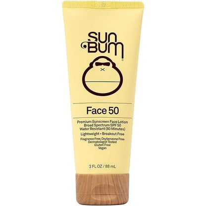 Sun Bum Face SPF 50+ UVA/UVB Sunscreen Lotion Vegan Reef Friendly Matte Finish 88ml