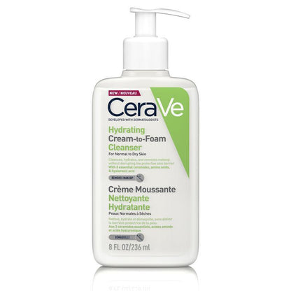 CeraVe Hydrating Cream to Foam Cleanser for Normal to Dry Skin 236ml