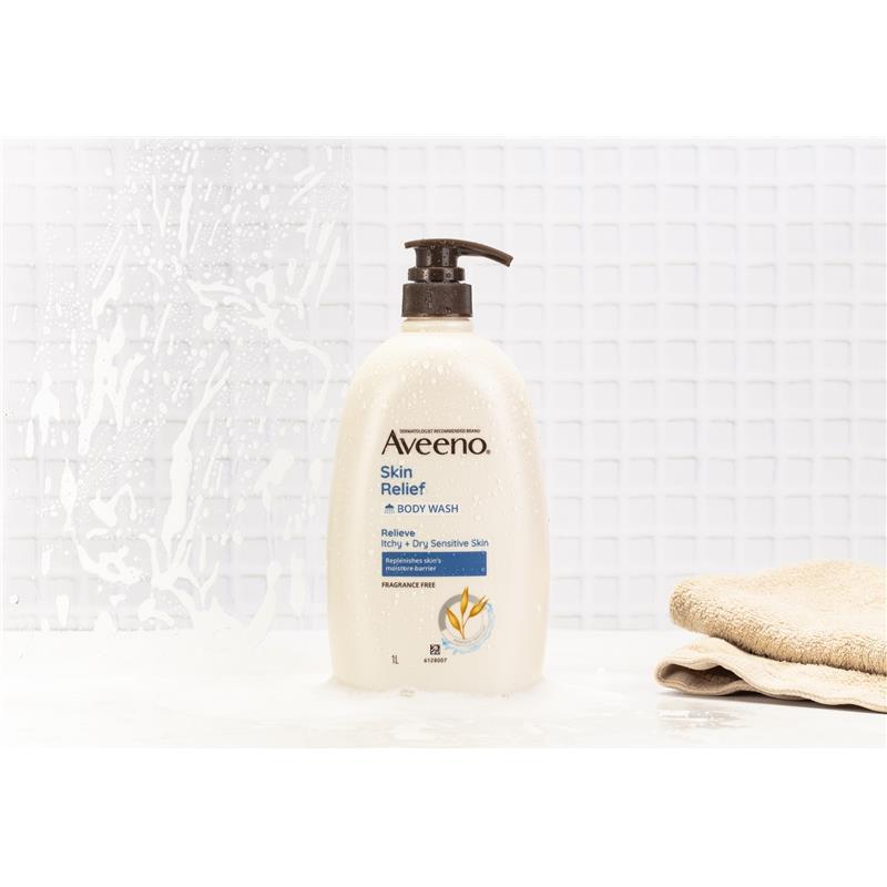 Aveeno Skin Relief Moisturising Fragrance Free Body Wash 1L