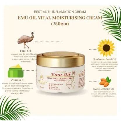 Australian Emu Oil Moisturizing Cream 250g  for Anti-aging Eczema Psoriasis Sore Muscles
