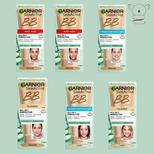 Garnier Skinactive BB Cream All-In-One Perfector Oil Free SPF 25 Anti Age Classic Combination 50mL