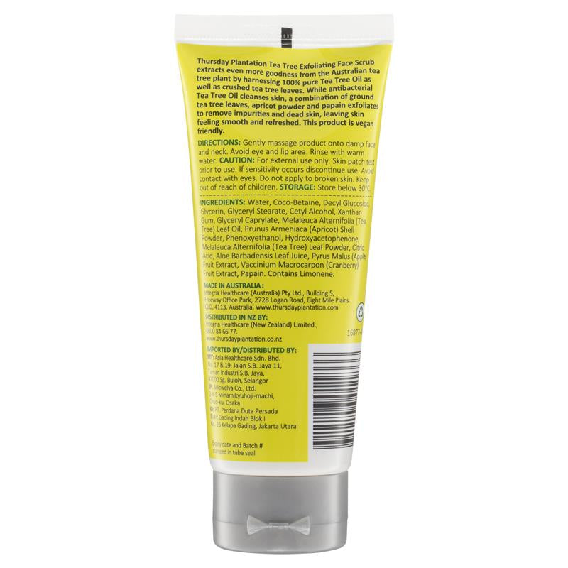Thursday Plantation Tea Tree Exfoliating Acne Face Scrub 100ml
