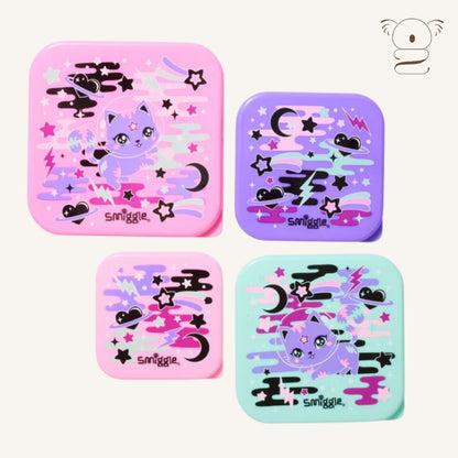 Smiggle 4in1 Nested Lunchbox Food Snack Container for Kids School Outing