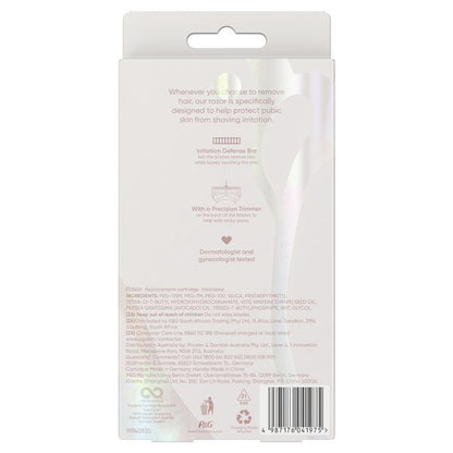 Gillette Venus Women's Bikini Razor Shaver For Pubic Hair & Skin with 2 Blade Refills