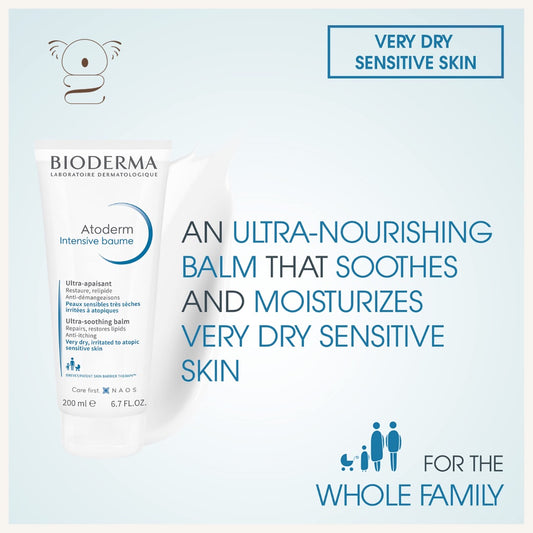 BIODERMA Atoderm Intensive Baume Healing Ultra-Soothing Balm Anti-itch Eczema Lotion Cream Face Body