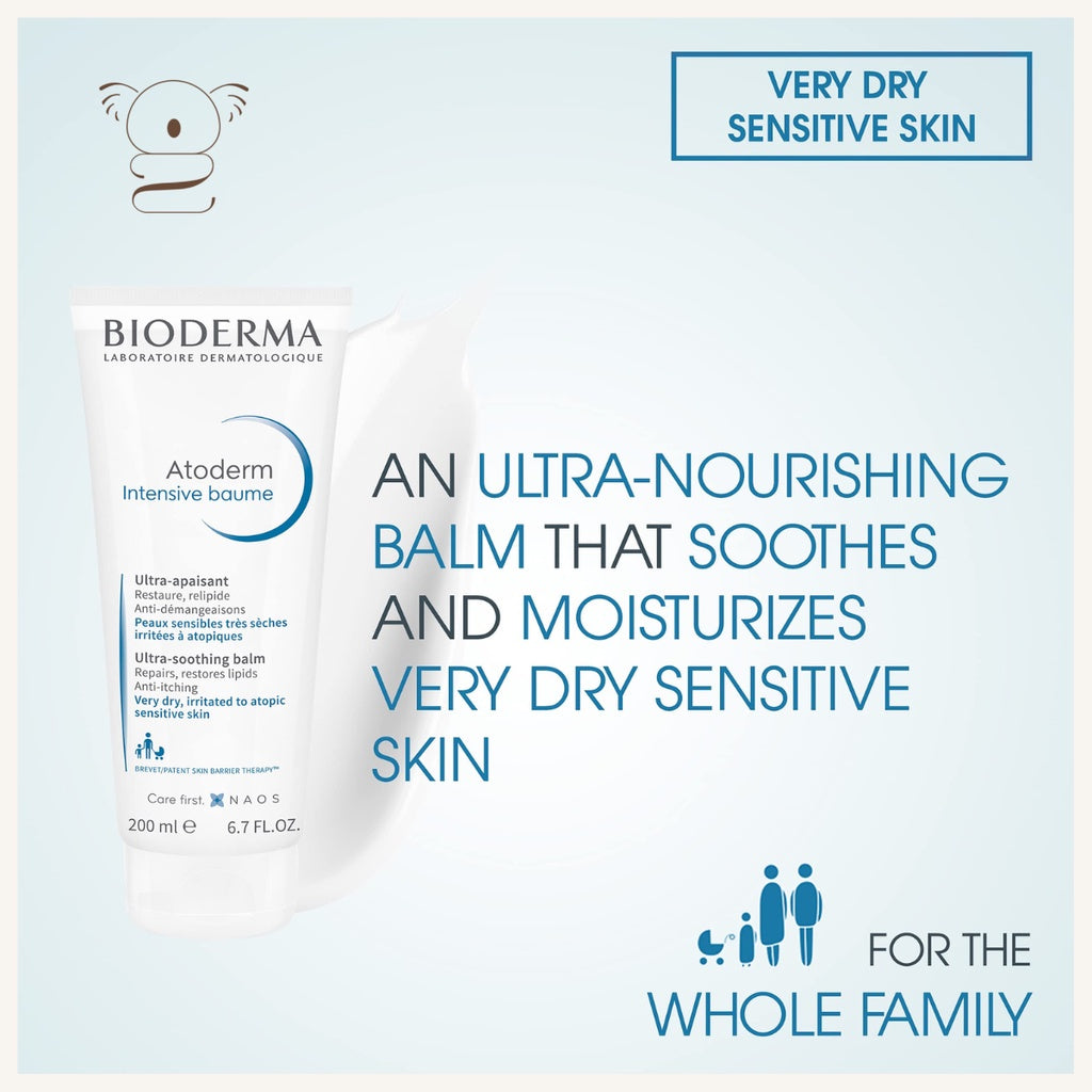 BIODERMA Atoderm Intensive Baume Healing Ultra-Soothing Balm Anti-itch Eczema Lotion Cream Face Body