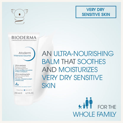 BIODERMA Atoderm Intensive Baume Healing Ultra-Soothing Balm Anti-itch Eczema Lotion Cream Face Body