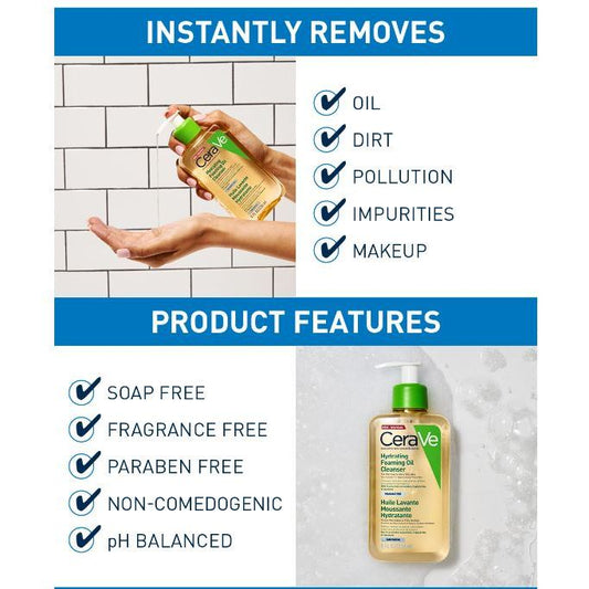 CeraVe Hydrating Foaming Oil Cleanser Normal to Very Dry Skin