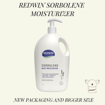 Redwin Sorbolene Body Moisturiser Lotion with Vitamin E Litre 1.1L