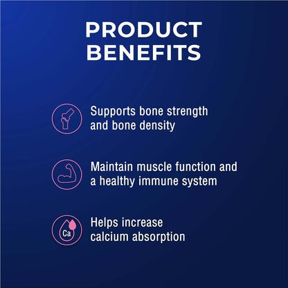 Ostelin Calcium & Vitamin D - D3 for Bone Health + Immune Support - 60 Tablets