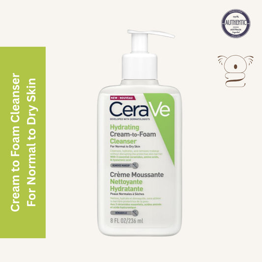CeraVe Hydrating Cream to Foam Cleanser for Normal to Dry Skin 236ml