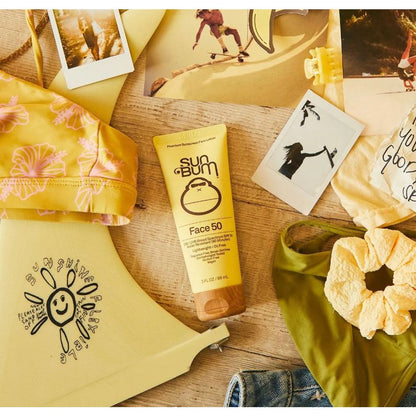 Sun Bum Face SPF 50+ UVA/UVB Sunscreen Lotion Vegan Reef Friendly Matte Finish 88ml