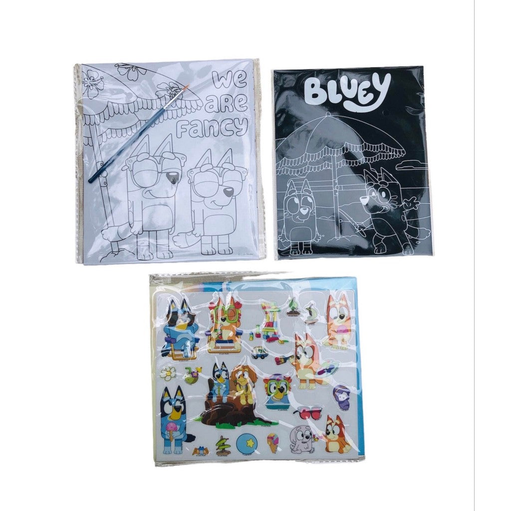 Bluey Art Folio Activity Set - Stickers Scratch Art Paint Color for Kids 3+ Years