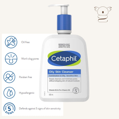 CETAPHIL Oily Skin Cleanser Face and Body 500ml