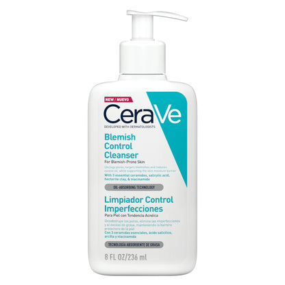 CeraVe Blemish Control Salicylic Acid Cleanser for Acne-Prone Blackheads 236ml